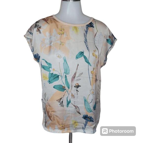 Women's Zara Floral Blouse - Size S - Peach - Picture 2 of 7